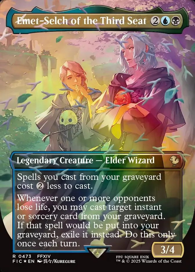 2025 Final Fantasy Commander Emet-Selch of the Third Seat [Borderless Foil] rare #473 rare card image