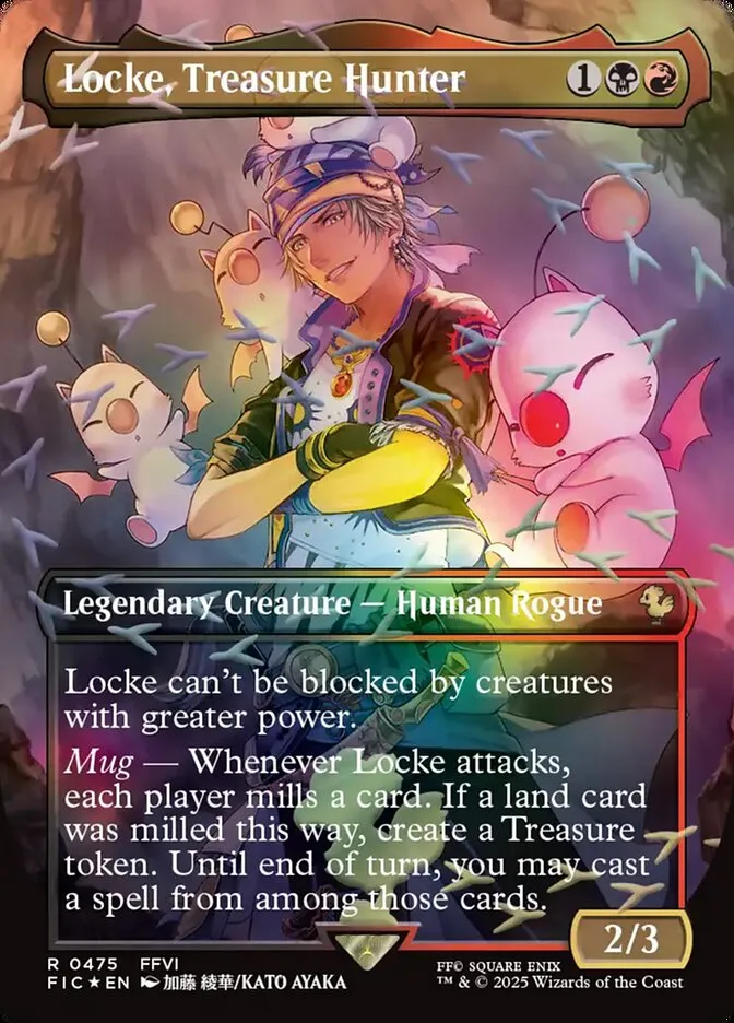 2025 Final Fantasy Commander Locke, Treasure Hunter [Borderless Foil] rare #475 rare card image