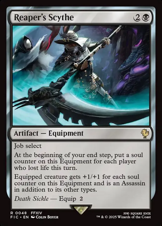 2025 Final Fantasy Commander Reaper's Scythe [Foil] rare #48 rare card image