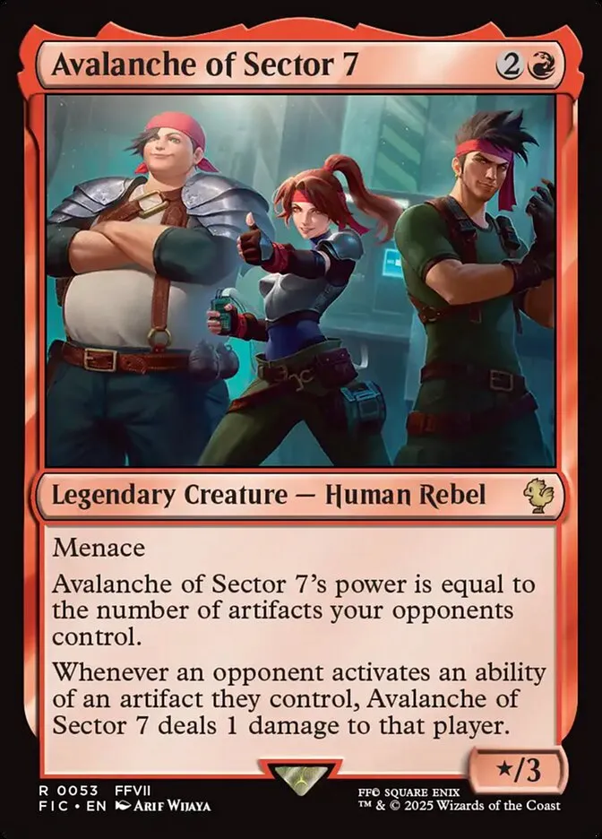 2025 Final Fantasy Commander Avalanche of Sector 7 [Foil] rare #53 rare card image