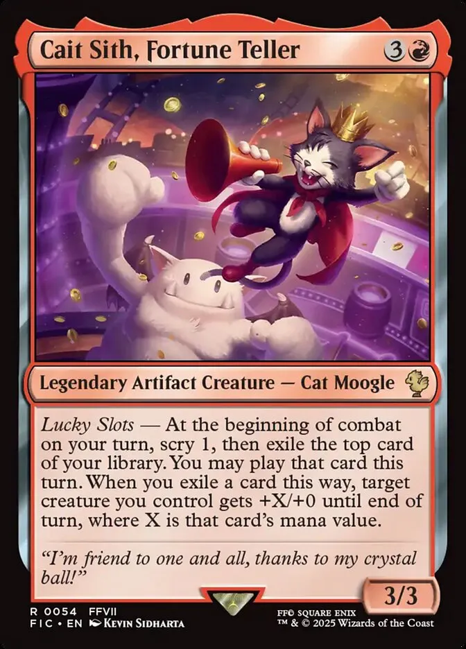 2025 Final Fantasy Commander Cait Sith, Fortune Teller [Foil] rare #54 rare card image