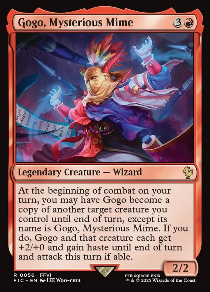 2025 Final Fantasy Commander Gogo, Mysterious Mime [Foil] rare #56 rare card image