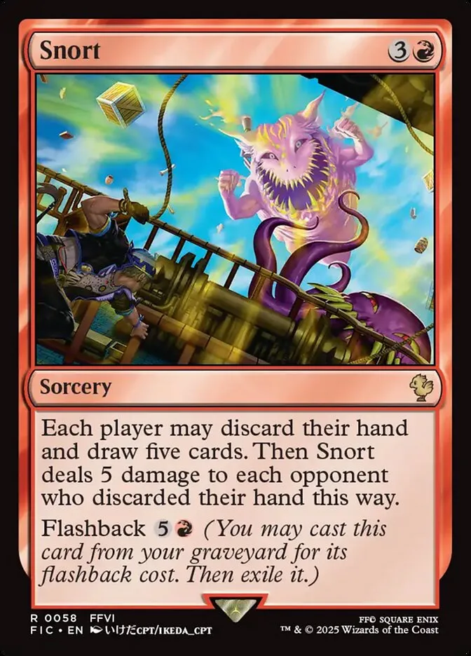 2025 Final Fantasy Commander Snort [Foil] rare #58 rare card image