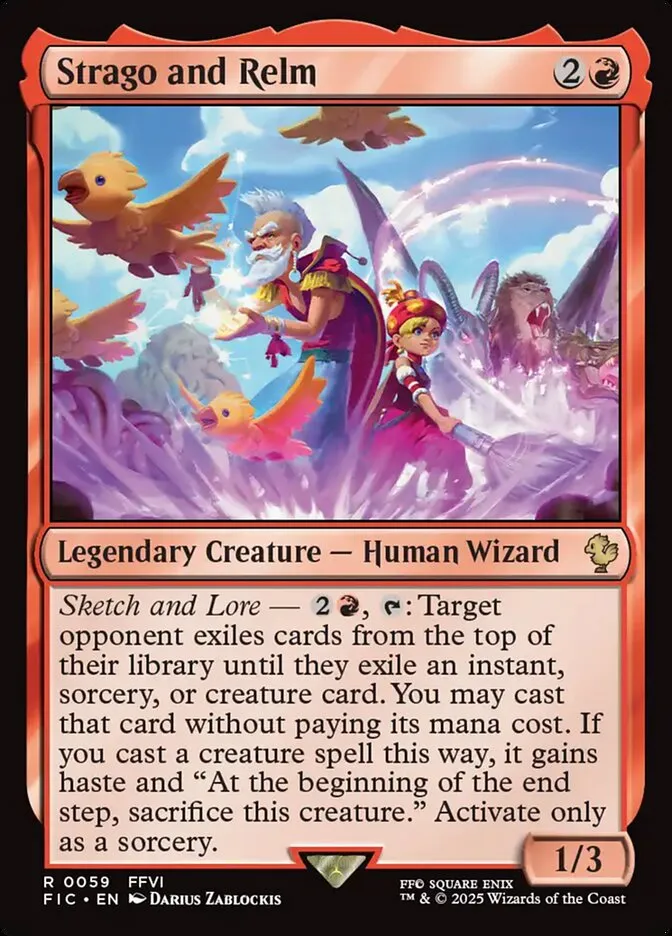 2025 Final Fantasy Commander Strago and Relm [Foil] rare #59 rare card image