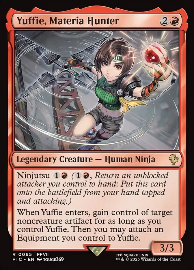2025 Final Fantasy Commander Yuffie, Materia Hunter [Foil] rare #65 rare card image
