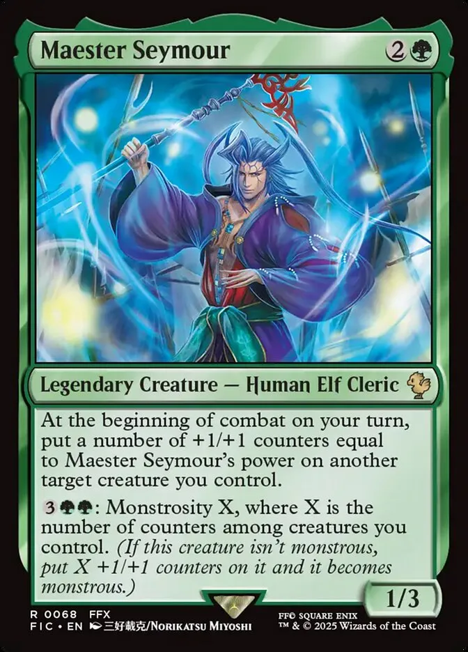 2025 Final Fantasy Commander Maester Seymour [Foil] rare #68 rare card image