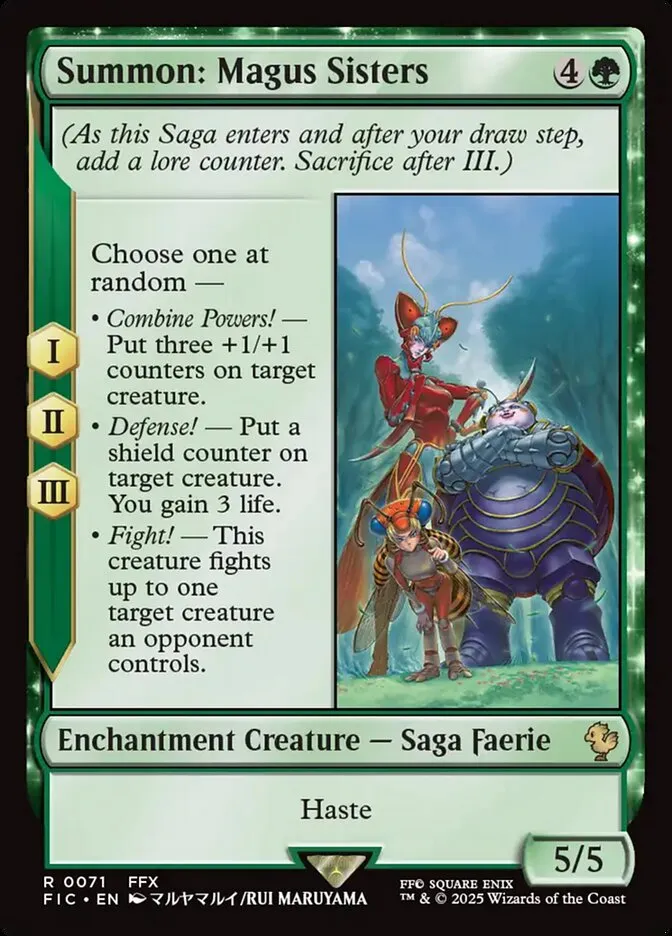 2025 Final Fantasy Commander Summon: Magus Sisters [Foil] rare #71 rare card image