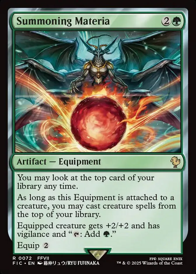 2025 Final Fantasy Commander Summoning Materia [Foil] rare #72 rare card image