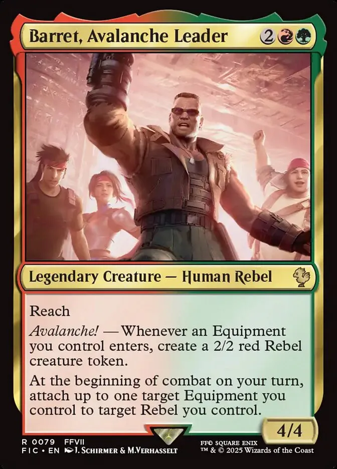 2025 Final Fantasy Commander Barret, Avalanche Leader [Foil] rare #79 rare card image