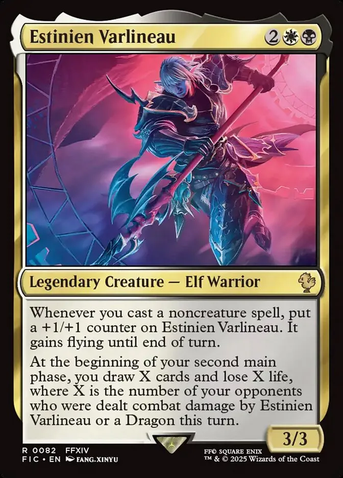 2025 Final Fantasy Commander Estinien Varlineau #82 rare card image