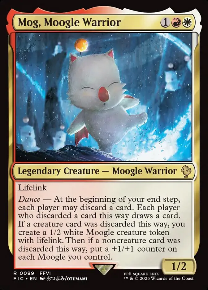 2025 Final Fantasy Commander Mog, Moogle Warrior rare #89 rare card image
