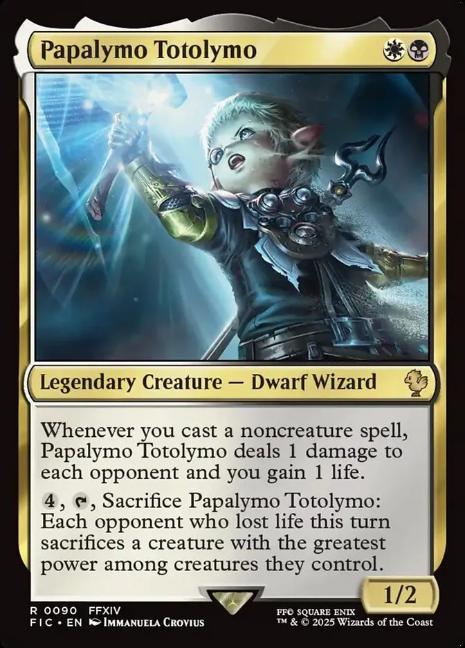 2025 Final Fantasy Commander Papalymo Totolymo #90 rare card image