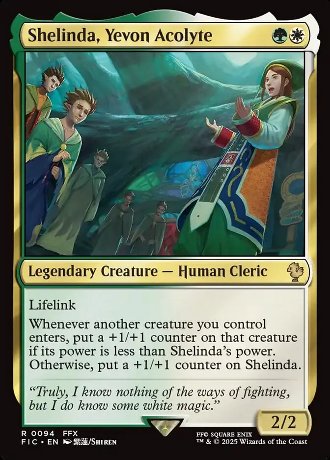 2025 Final Fantasy Commander Shelinda, Yevon Acolyte #94 rare card image