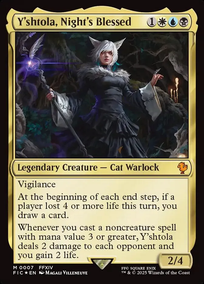 2025 Final Fantasy Commander Y'shtola, Night's Blessed [Foil] mythic #7 mythic card image