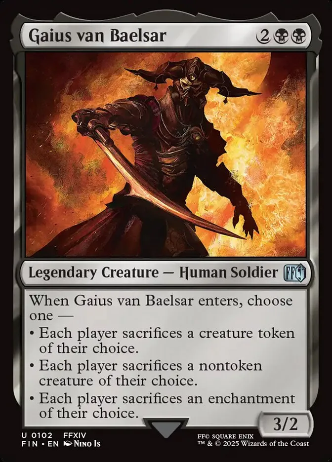 2025 Final Fantasy Gaius van Baelsar #102 uncommon card image
