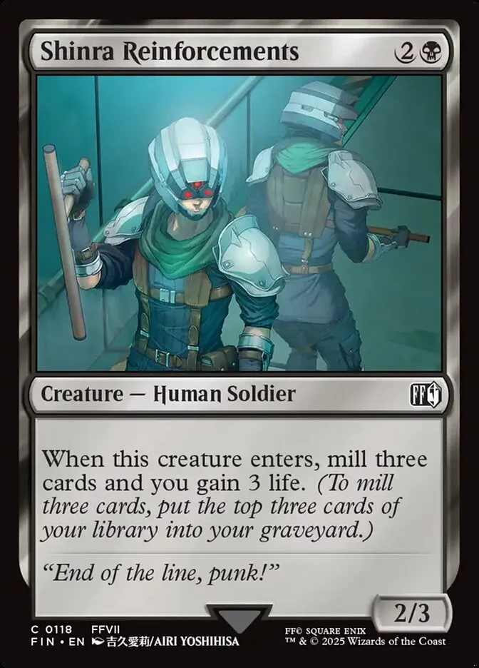 2025 Final Fantasy Shinra Reinforcements #118 common card image