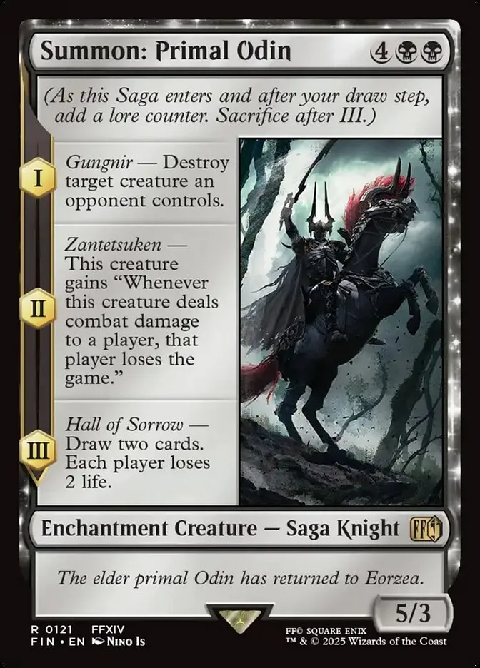 2025 Final Fantasy Summon: Primal Odin #121 rare card image