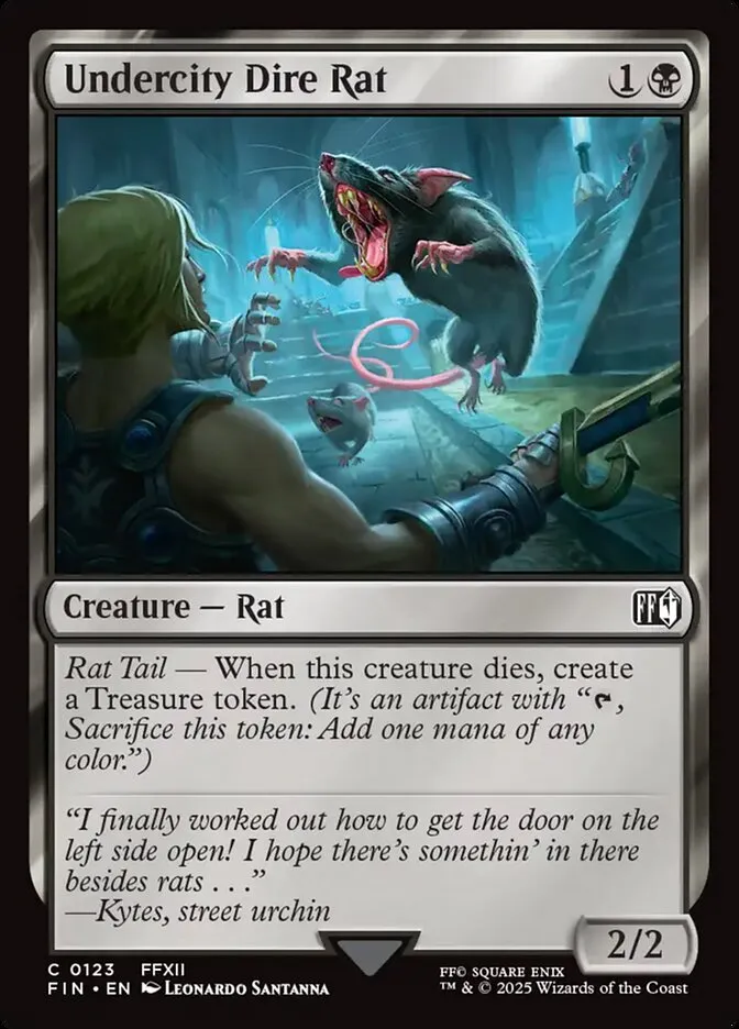 2025 Final Fantasy Undercity Dire Rat #123 common card image