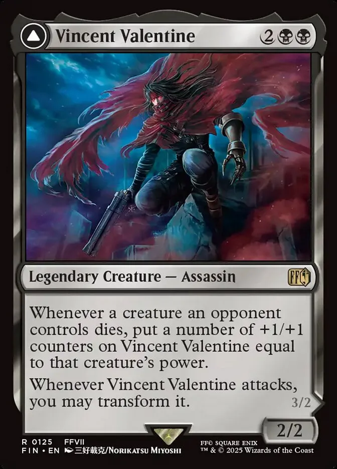 2025 Final Fantasy Vincent Valentine // Galian Beast [Prerelease] rare #125 rare card image