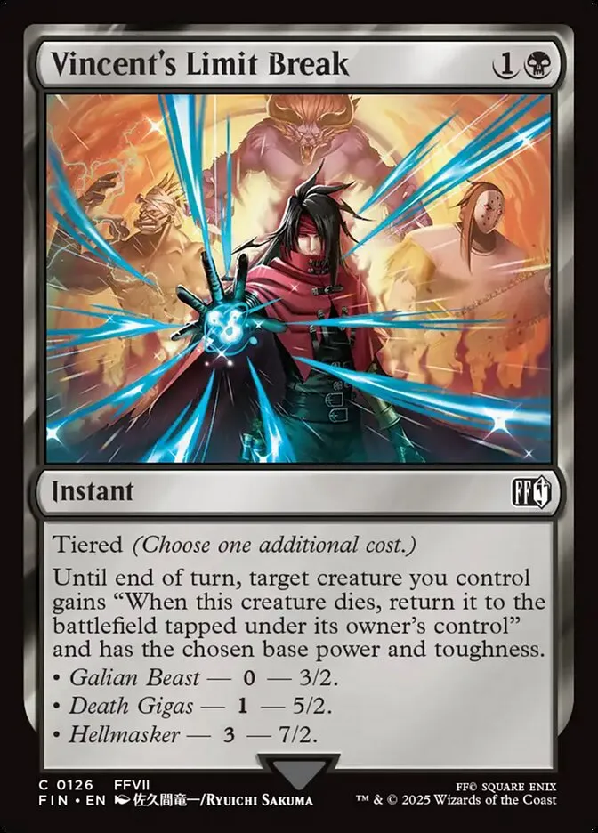 2025 Final Fantasy Vincent's Limit Break #126 common card image