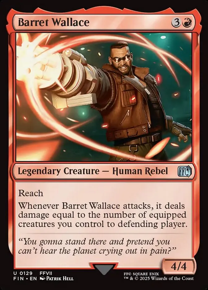 2025 Final Fantasy Barret Wallace uncommon #129 uncommon card image