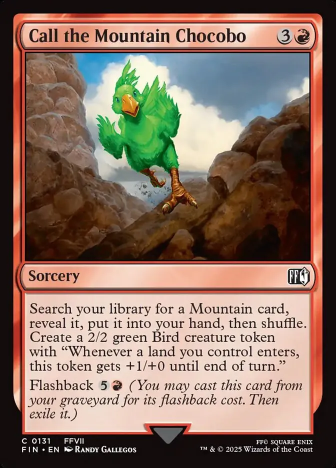 2025 Final Fantasy Call the Mountain Chocobo #131 common card image