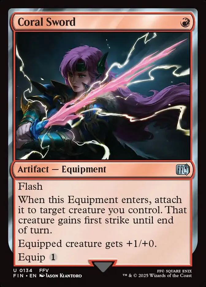 2025 Final Fantasy Coral Sword #134 uncommon card image