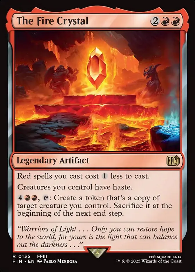 2025 Final Fantasy The Fire Crystal #135 rare card image