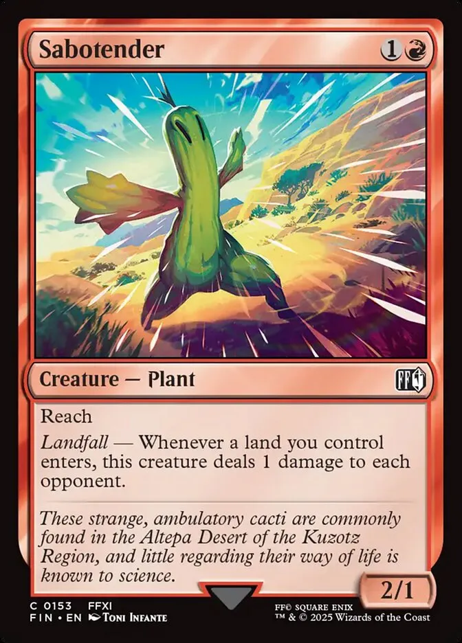 2025 Final Fantasy Sabotender common #153 common card image
