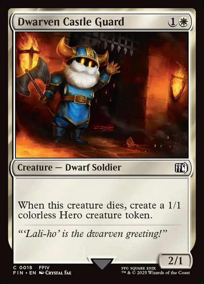 2025 Final Fantasy Dwarven Castle Guard common #18 common card image