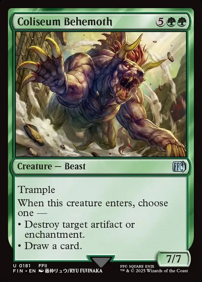 2025 Final Fantasy Coliseum Behemoth uncommon #181 uncommon card image
