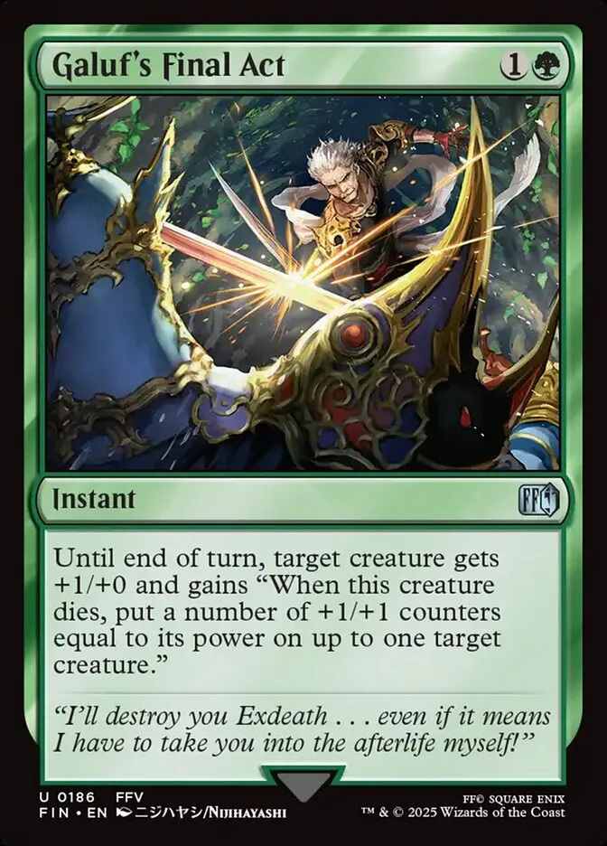 2025 Final Fantasy Galuf's Final Act uncommon #186 uncommon card image