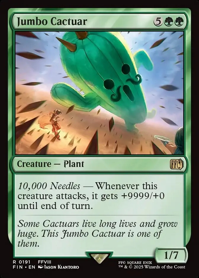 2025 Final Fantasy Jumbo Cactuar #191 rare card image