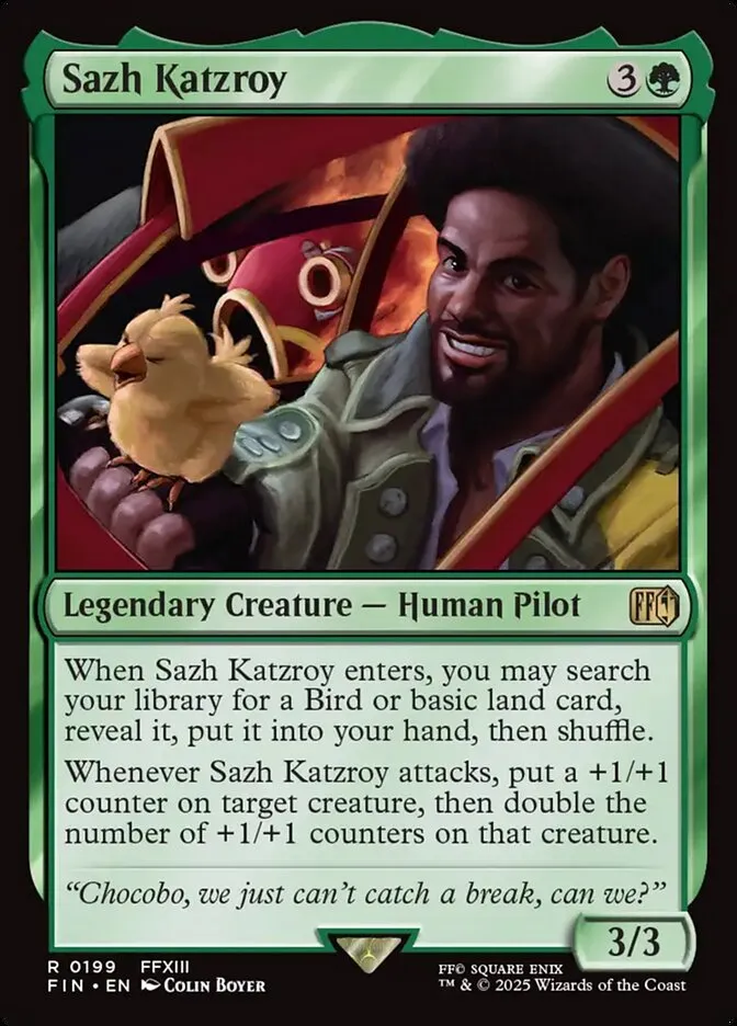 2025 Final Fantasy Sazh Katzroy #199 rare card image