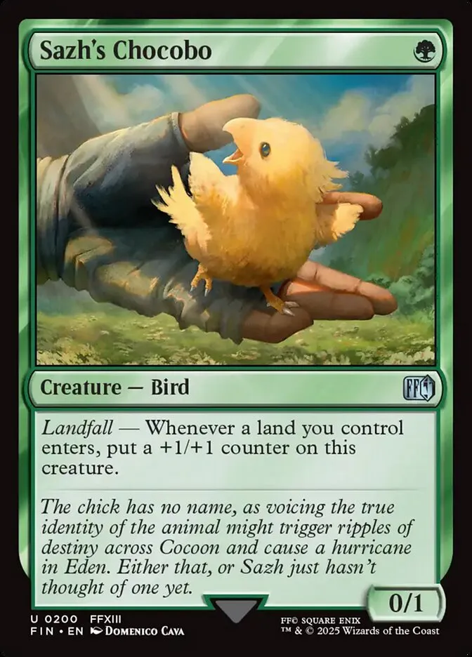 2025 Final Fantasy Sazh's Chocobo uncommon #200 uncommon card image