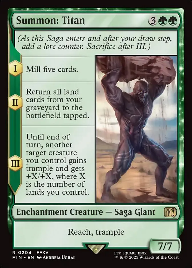 2025 Final Fantasy Summon: Titan #204 rare card image