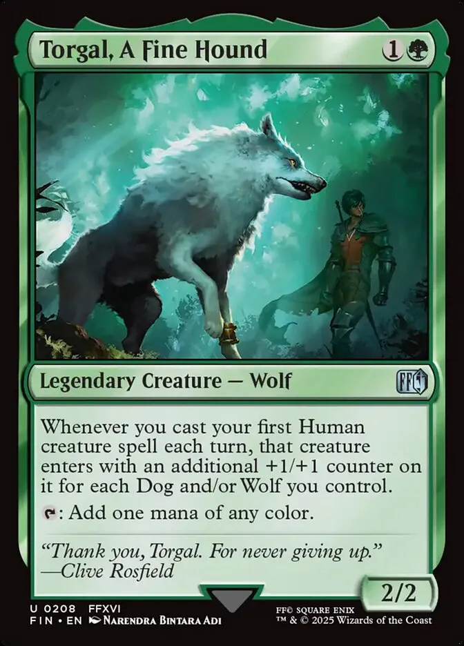 2025 Final Fantasy Torgal, A Fine Hound #208 uncommon card image