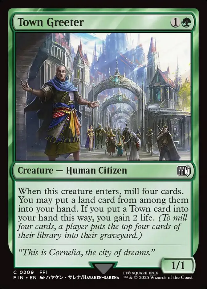 2025 Final Fantasy Town Greeter common #209 common card image