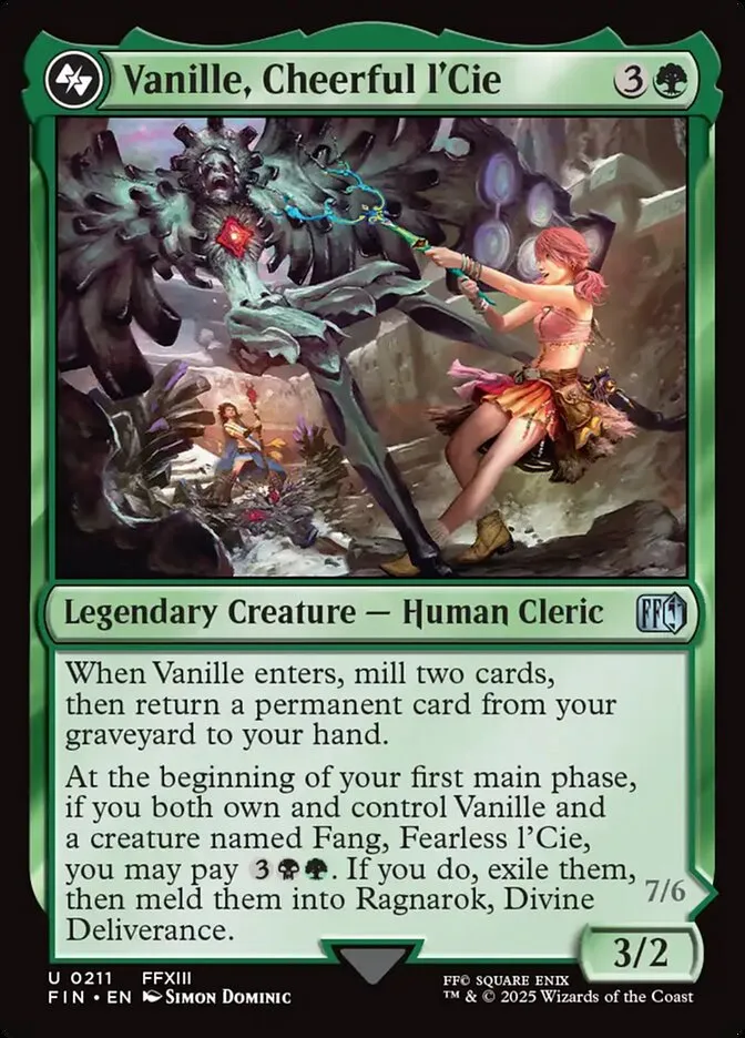 2025 Final Fantasy Vanille, Cheerful l'Cie #211 uncommon card image