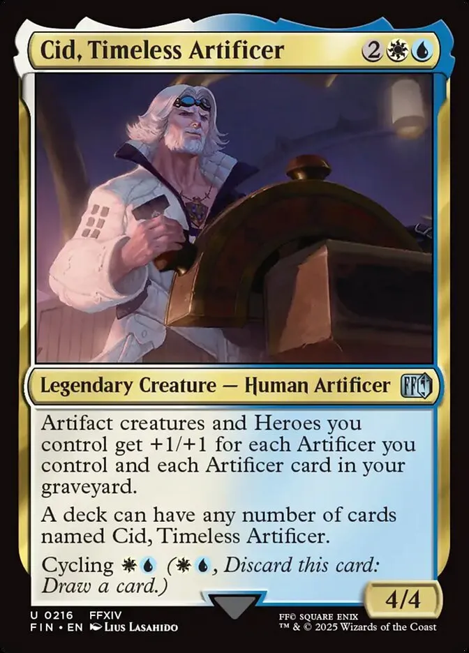 2025 Final Fantasy Cid, Timeless Artificer #216 uncommon card image