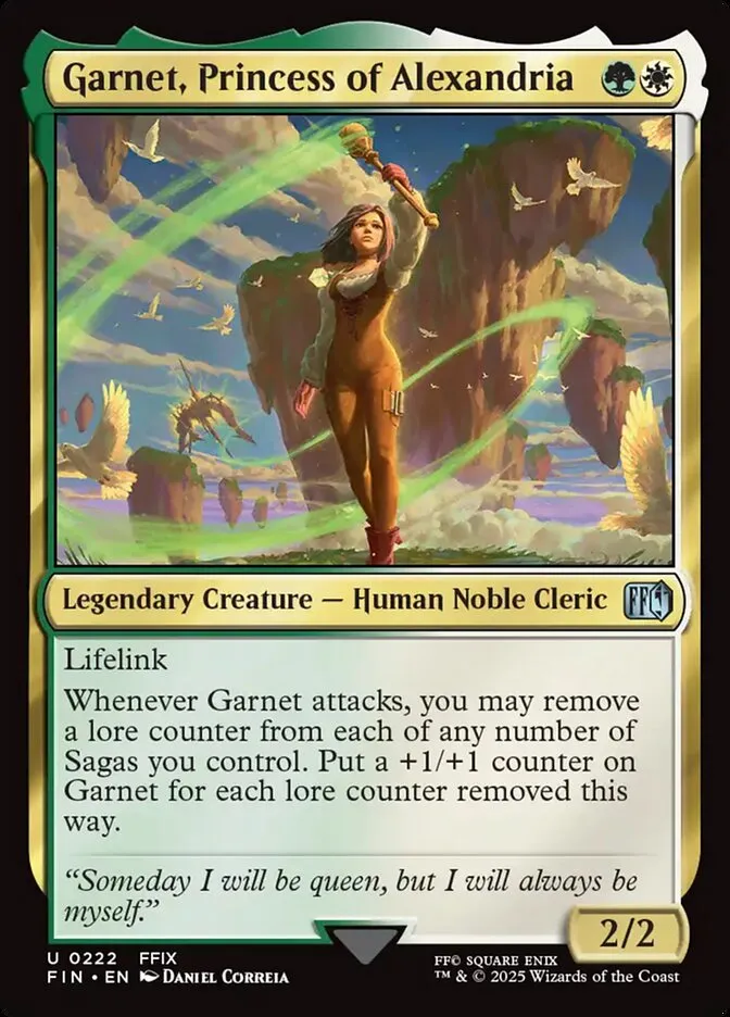 2025 Final Fantasy Garnet, Princess of Alexandria #222 uncommon card image