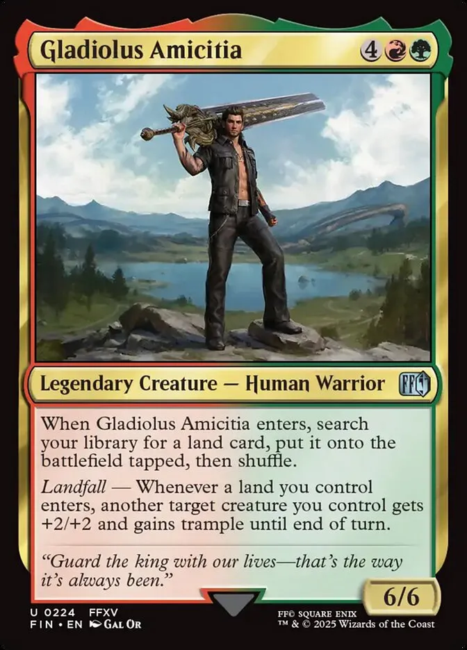 2025 Final Fantasy Gladiolus Amicitia #224 uncommon card image