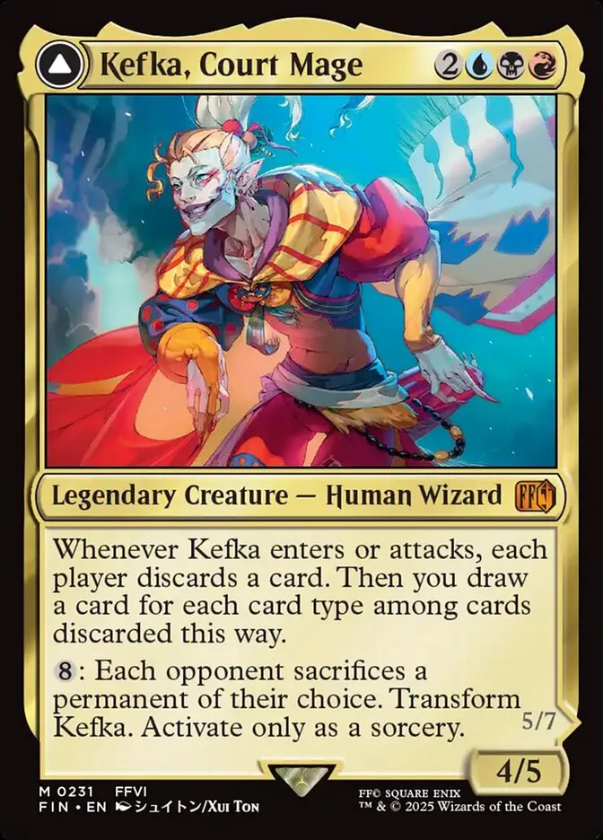 2025 Final Fantasy Kefka, Court Mage // Kefka, Ruler of Ruin #231 mythic card image