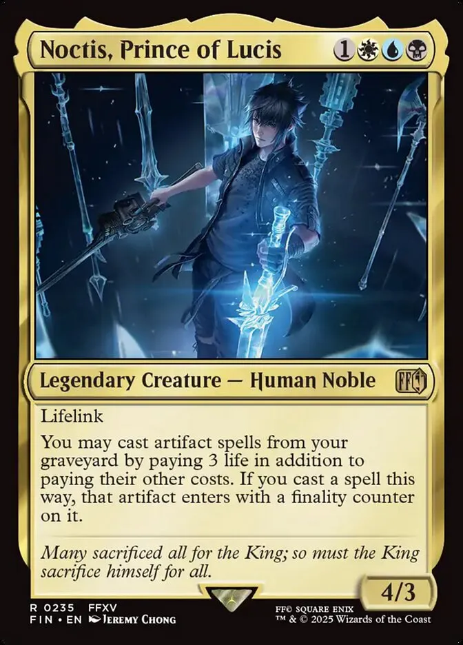 2025 Final Fantasy Noctis, Prince of Lucis #235 rare card image