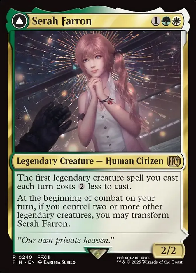 2025 Final Fantasy Serah Farron // Crystallized Serah #240 rare card image