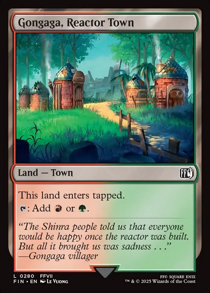 2025 Final Fantasy Gongaga, Reactor Town #280 common card image