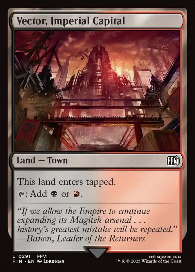 2025 Final Fantasy Vector, Imperial Capital common #291 common card image
