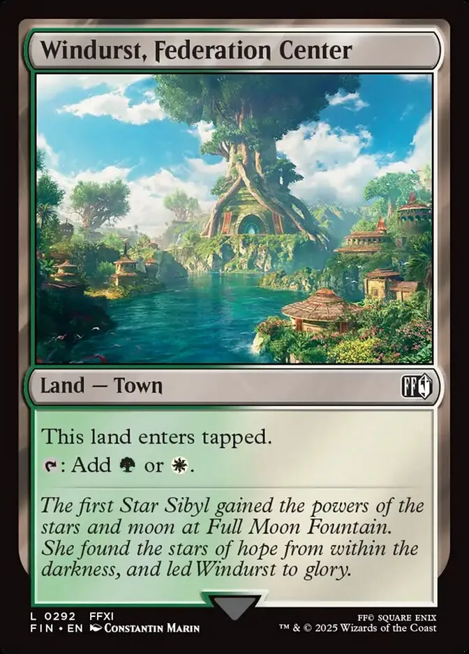 2025 Final Fantasy Windurst, Federation Center #292 common card image