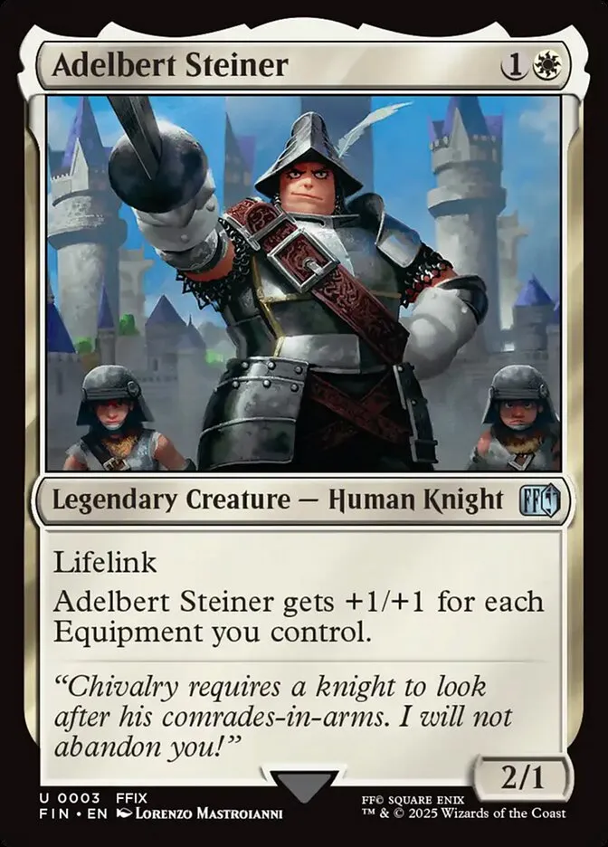 2025 Final Fantasy Adelbert Steiner [Foil] uncommon #3 uncommon card image