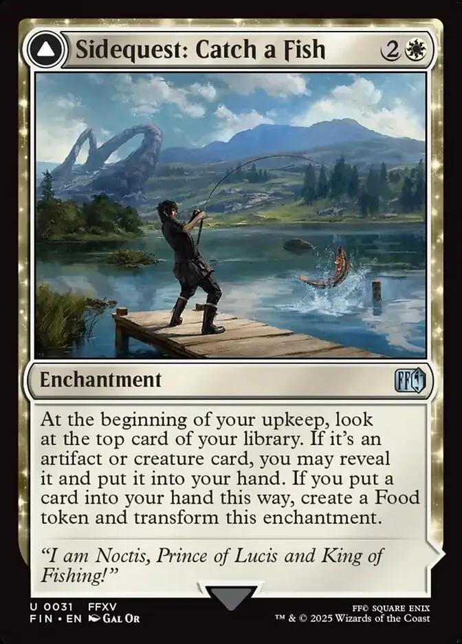 2025 Final Fantasy Sidequest: Catch a Fish // Cooking Campsite [Foil] uncommon #31 uncommon card image